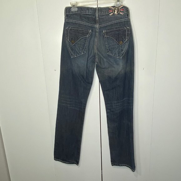 Monarchy Distressed Denim Jean 32/32 British Flag - Picture 12 of 12